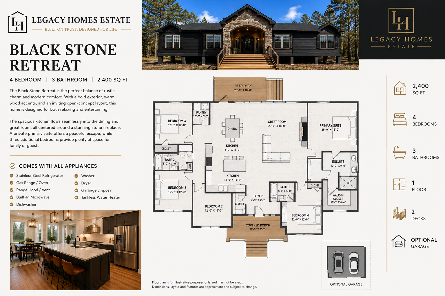 Black. Stone Retreat